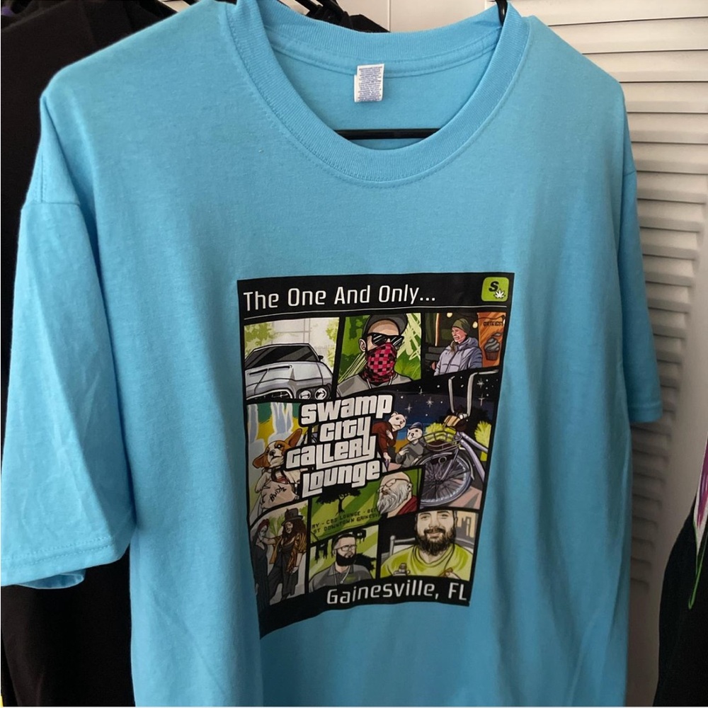 GTA Type Swamp City Gallery Lounge Blue T-Shirt